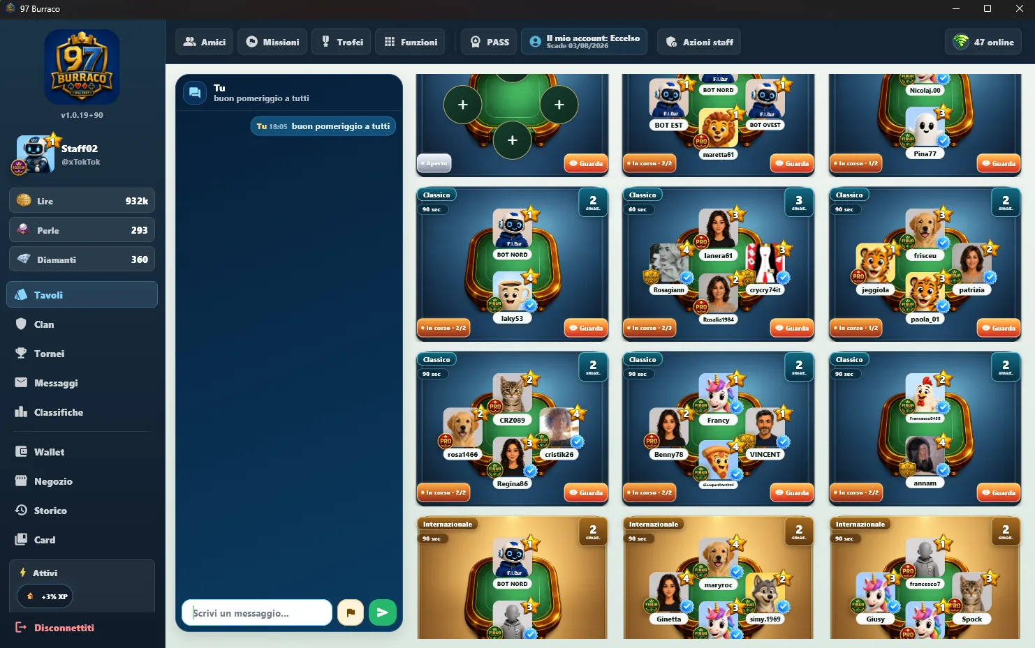Lobby di gioco ufficiale di 97 Burraco