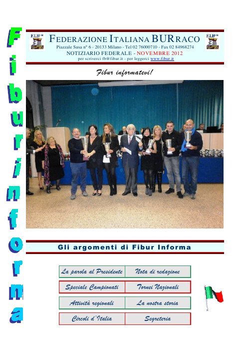 Copertina FIBUR Informa - Novembre 2012