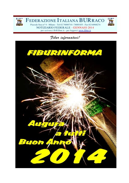 Copertina FIBUR Informa - Gennaio 2014